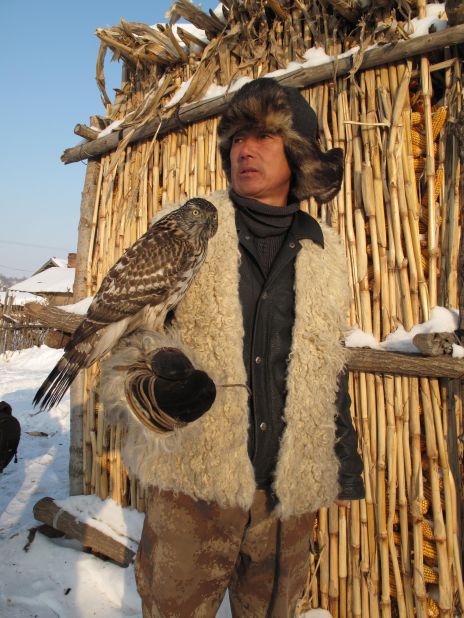 In Ying Tun, a tiny rural village in China's Jilin province, falcon training and hunting is still practiced by most of the local men.