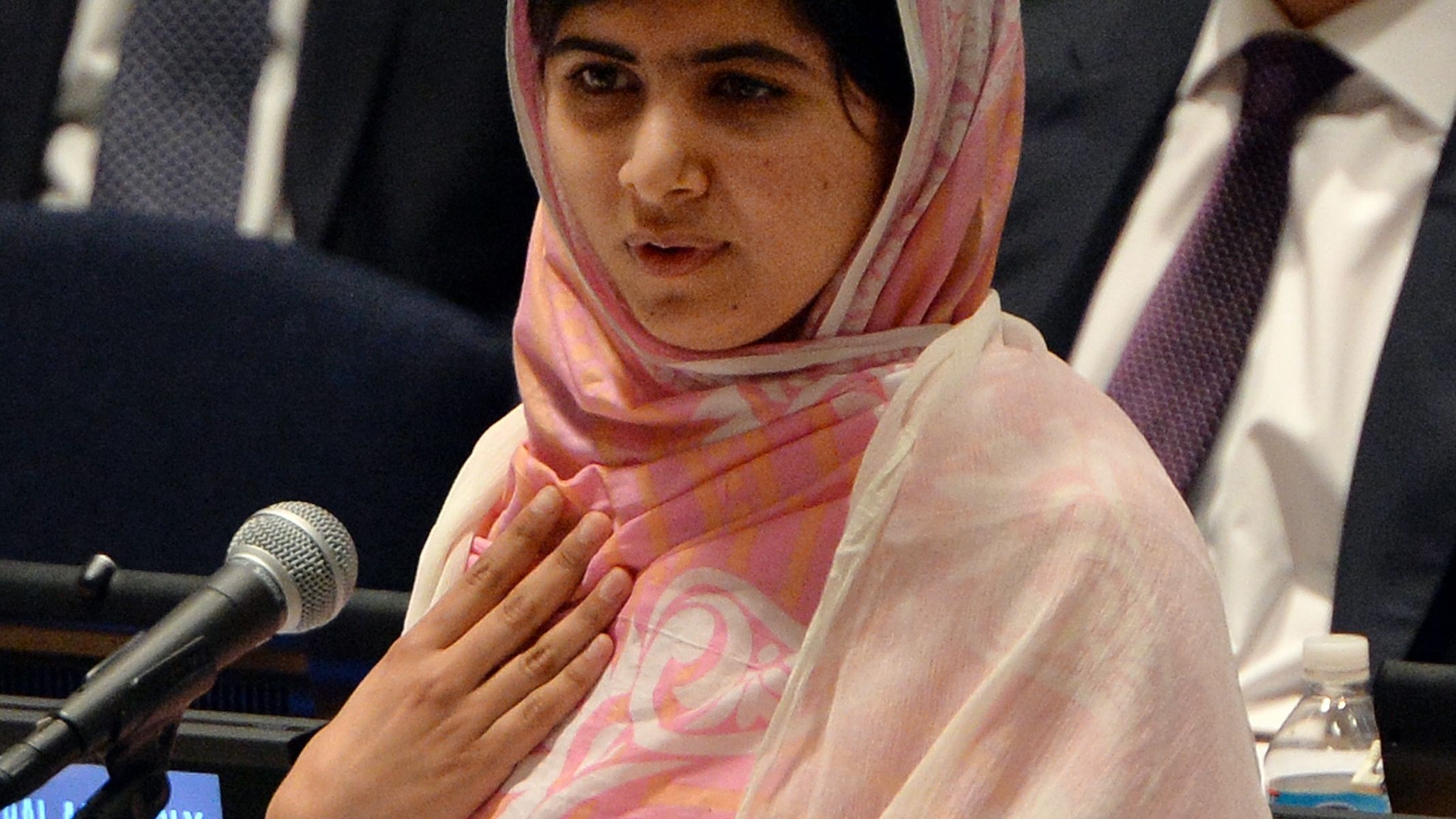 Malala Yousafzai speaks before the United Nations Youth Assembly July 12, 2013 at UN headquarters in New York. 