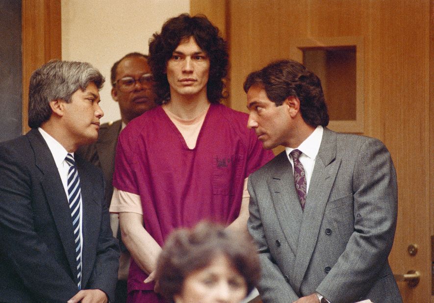 Richard Ramirez, also known as the Night Stalker, was convicted of 13 murders and sentenced to death in California in 1989. The self-proclaimed devil worshiper found his victims in quiet neighborhoods and entered their homes through unlocked windows and doors.