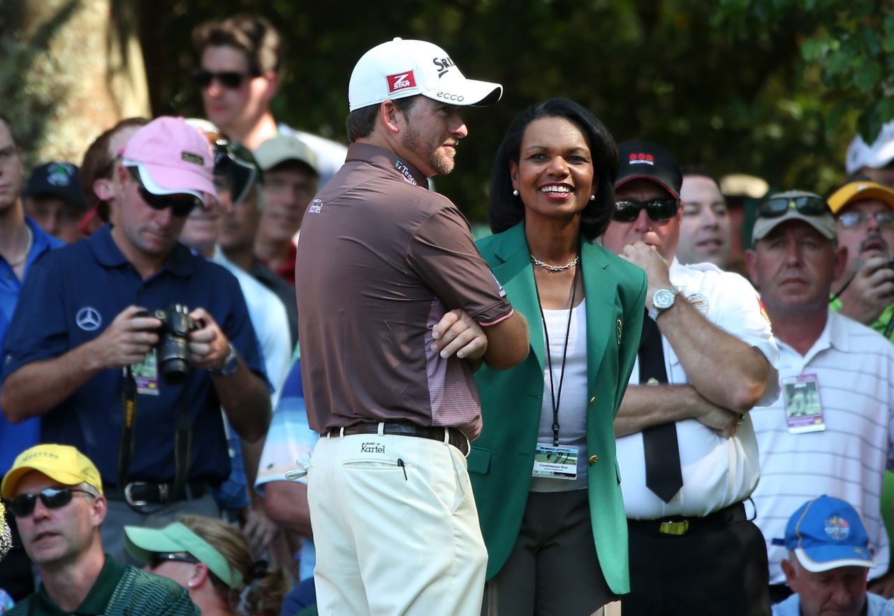 Condoleezza Rice broke new ground for women in golf when Augusta invited the former U.S. Secretary of State and businesswoman Darla Moore to join the club as its first female members.