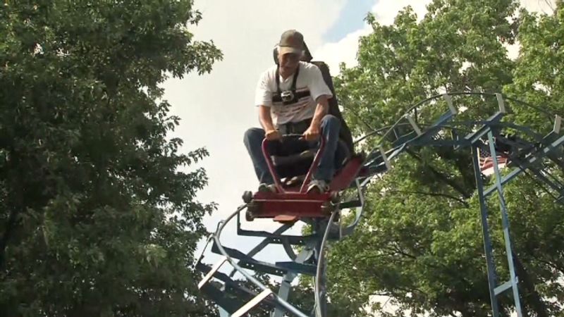 Is that a roller coaster in his backyard