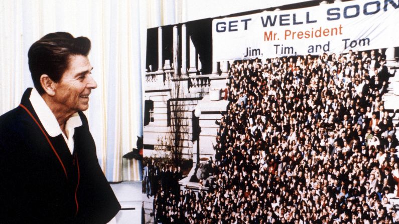Reagan recovers at the hospital.