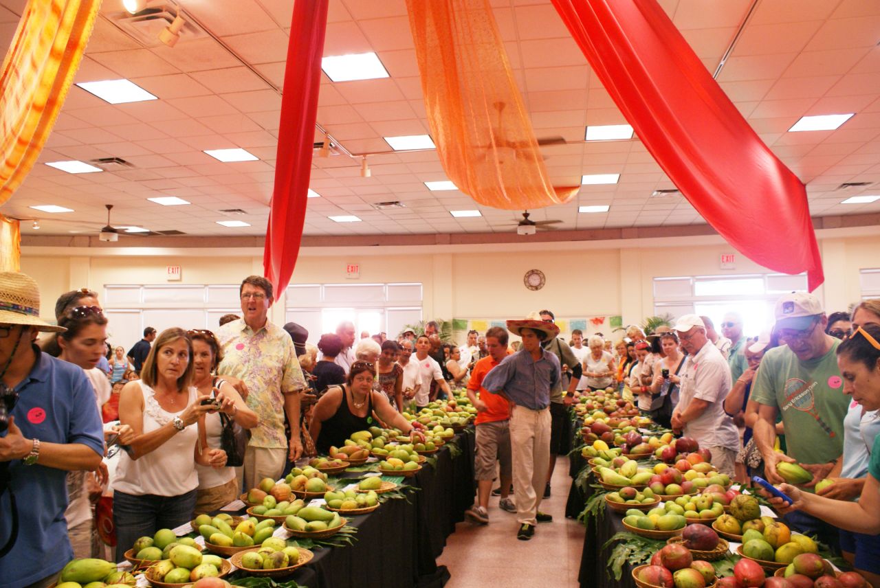 The mango auction is the only one of its kind in the world, according to the organizers. Attendees are taken through the world of the mango, and bid on their favorite varieties.
