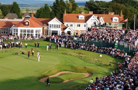 Vardon's first Open triumph was at Muirfield, the setting for this year's championship. South Africa's Ernie Els (red shirt) won the last time it was held at the course, in 2002, and he is defending champion after winning at Royal Lytham & St Annes in England.
