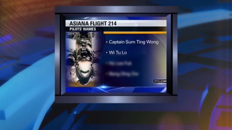 Asiana airlines 2025 pilot names hoax