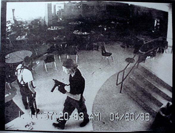 Eric Harris, left, and Dylan Klebold brought guns and bombs to <a href="index.php?page=&url=http%3A%2F%2Fwww.cnn.com%2FUS%2F9904%2F20%2Fschool.shooting.03%2Findex.html%3Firef%3Dallsearch" target="_blank">Columbine High School</a> in Littleton, Colorado, in April 1999. The students gunned down 13 and wounded 23 before killing themselves.