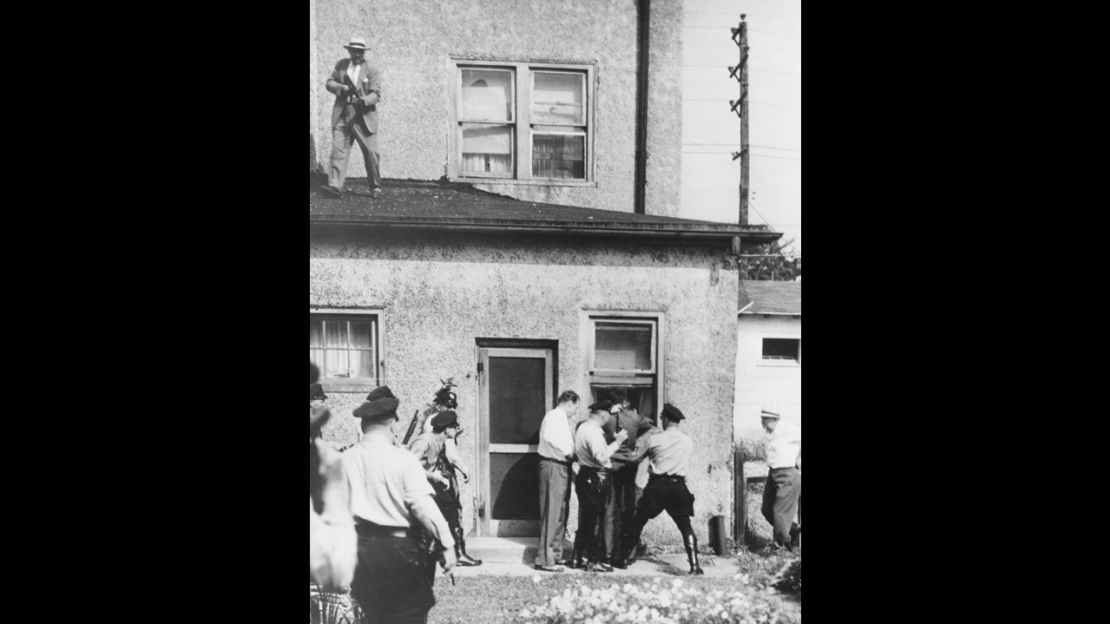 In Camden, New Jersey, on September 5, 1949, Howard Unruh, a World War II veteran, shot and killed 13 of his neighbors. After barricading himself inside his house, police overpowered him a day after the shooting. After a number of tests were conducted, he was ruled criminally insane and was committed to a state mental institution.