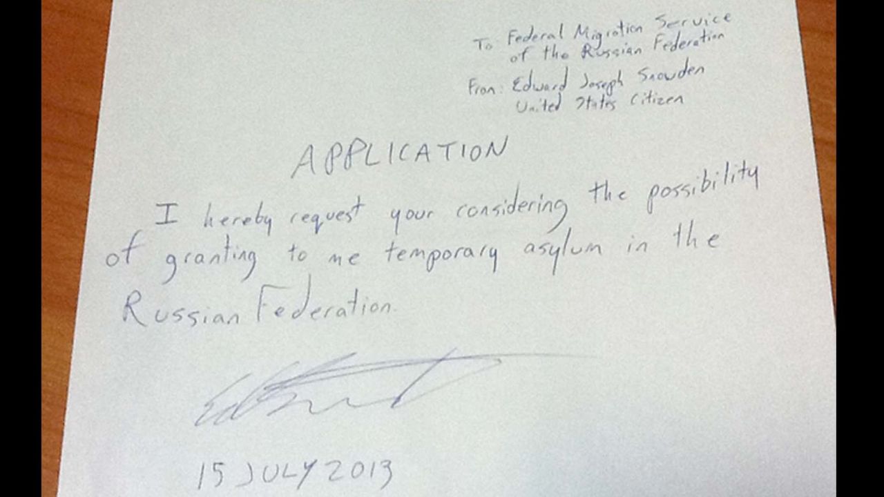 Snowden's application