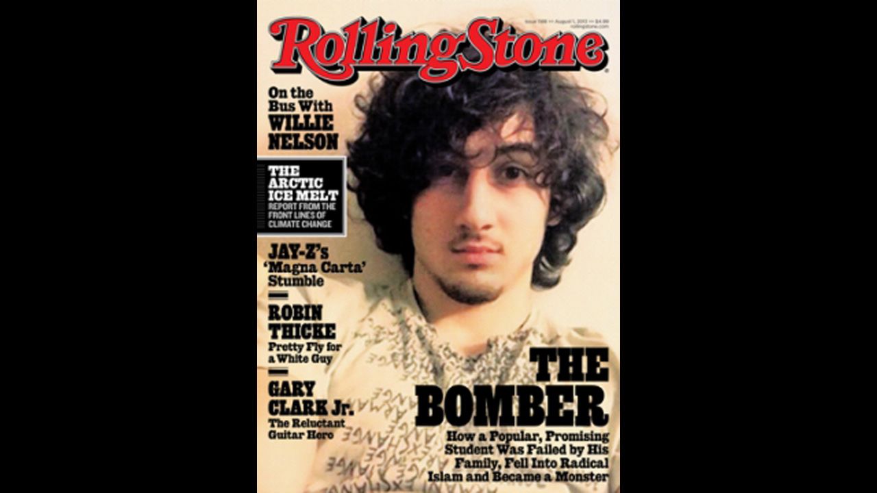 Rolling Stone magazine made headlines because of the photo of Boston Marathon bombing suspect Dzhokhar Tsarnaev on the cover of its July 19, 2013, issue. Three people died and more than 170 were injured in the explosions. The photograph originally was posted by Tsarnaev online and had previously circulated around the Internet. Public backlash was almost immediate. Rolling Stone defended itself, saying the cover story reflected its commitment to "serious and thoughtful coverage of the most important political and cultural issues of our day."