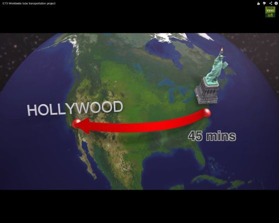 As crazy as it sounds, if moving at their projected speeds the capsules could travel from New York to Southern California -- a journey of some 3,000 miles -- in about 45 minutes. <a href="index.php?page=&url=https%3A%2F%2Ftwitter.com%2Felonmusk%2Fstatus%2F356776740409974785" target="_blank" target="_blank">Musk says he will publish an alpha, or early design</a>, of the prototype system next month.