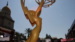 LOS ANGELES, CA - SEPTEMBER 16: A view of the Emmy Award statue during the arrivals at the 59th Annual Primetime Emmy Awards at the Shrine Auditorium on September 16, 2007 in Los Angeles, California. (Photo by Frazer Harrison/Getty Images)