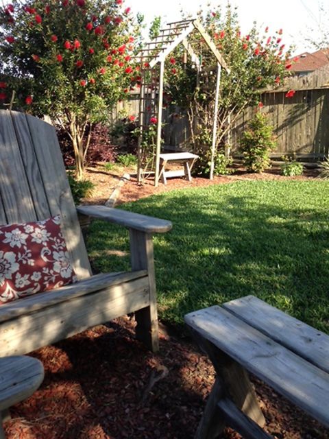 <a href="http://ireport.cnn.com/docs/DOC-1004294">Lisa Sullivan</a> re-purposed her children's old wooden play set by building her own Adirondack chairs.