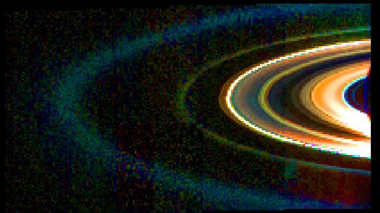 This mosaic of Saturn's rings was taken by Cassini in September 2006, while the spacecraft was in the shadow of the planet looking back toward the rings from a distance of 1.34 million miles (2.16 million kilometers). 