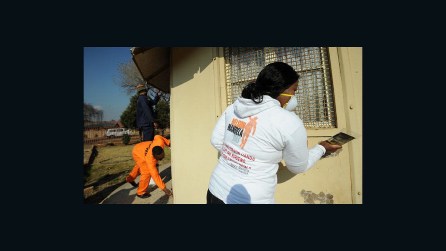 South Africans have been doing their part, like these government workers cleaning houses at a drug rehab center in Soweto.
