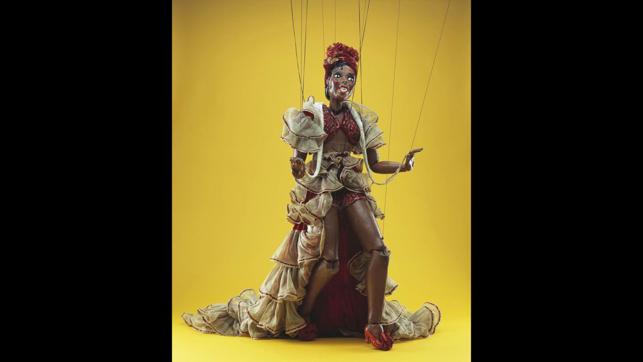 This puppet of Josephine Baker, complete with snake, was made by Frank Paris in 1937 and was donated by the artist to the museum.  