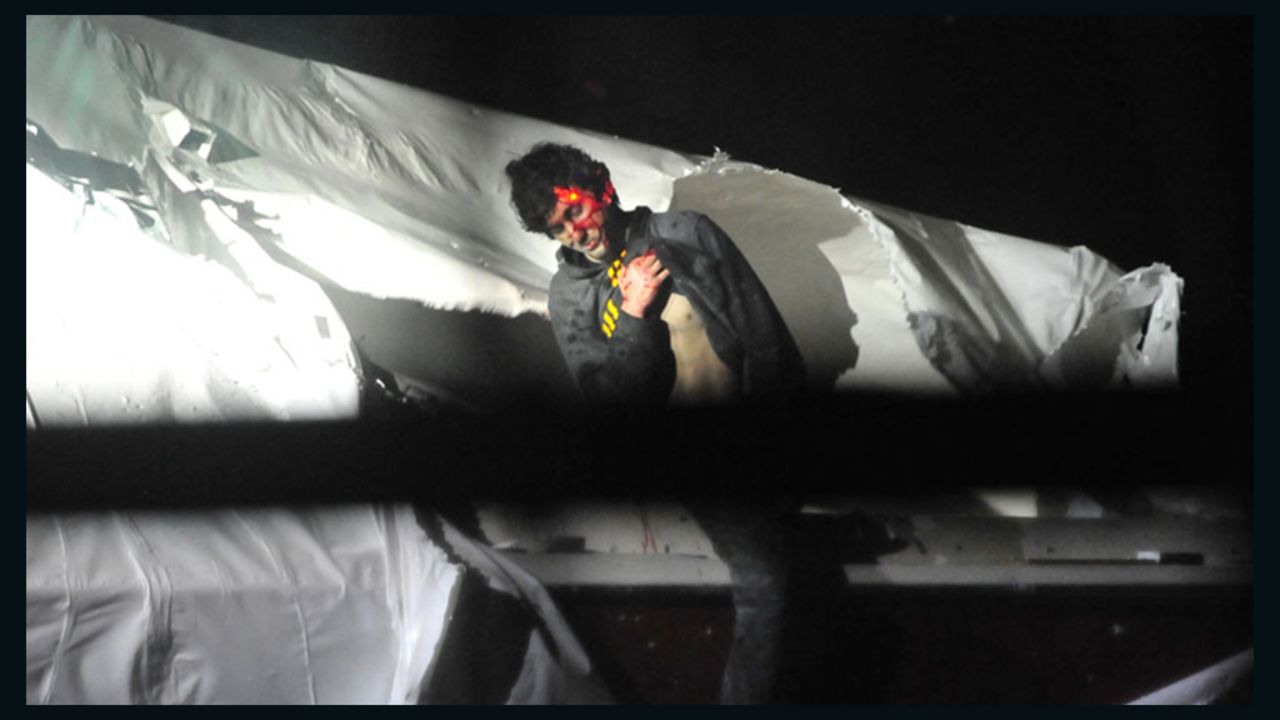 Boston Bombing suspect Dzhokhar Tsarnaev at his arrest in Watertown, Massachusetts.
