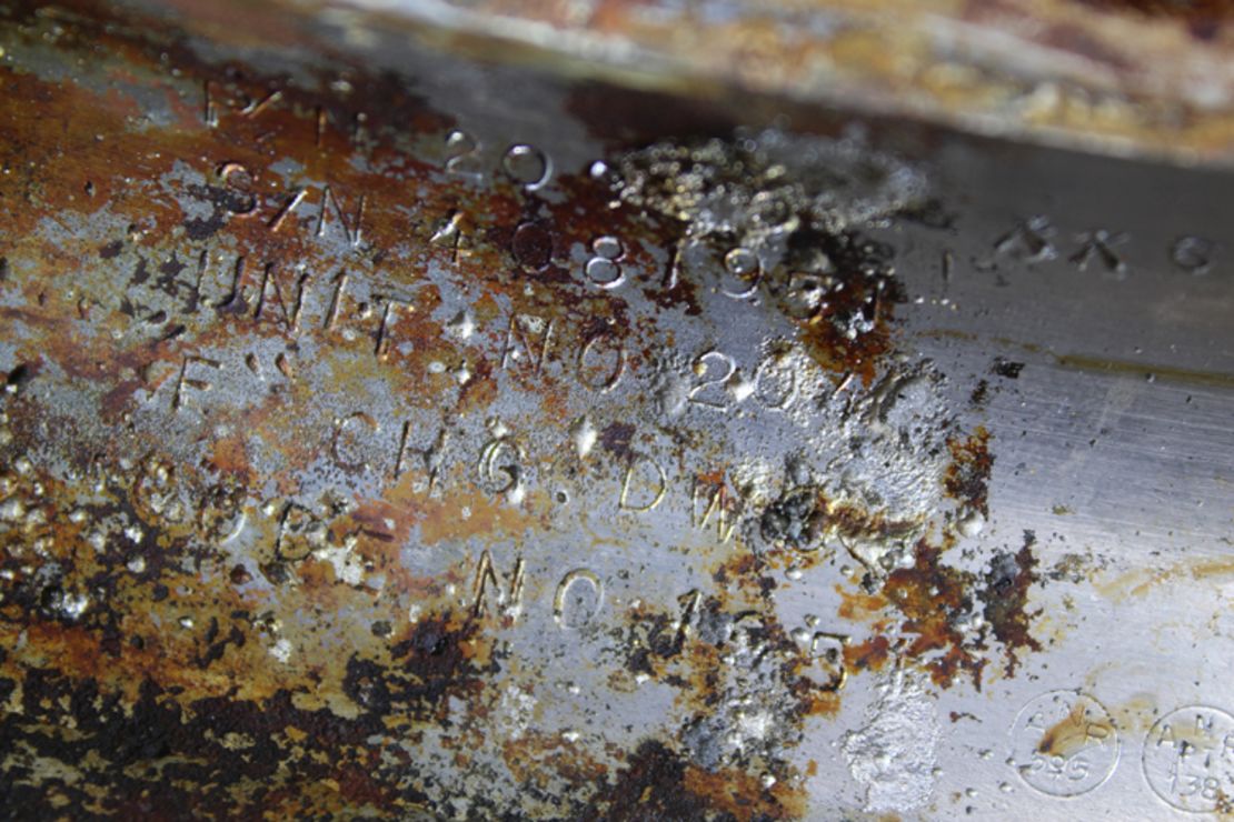 Jeff Bezos said a conservator identified a serial number proving the a rocket engine came from the Apollo 11 program. 