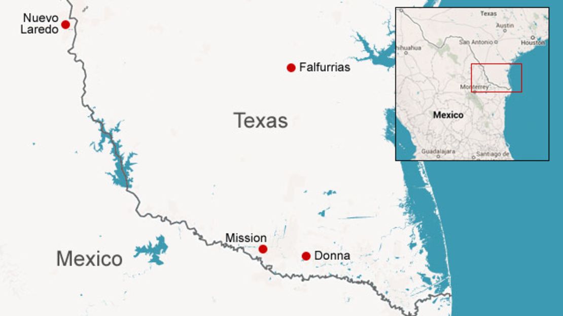 Map: Texas-Mexico border towns