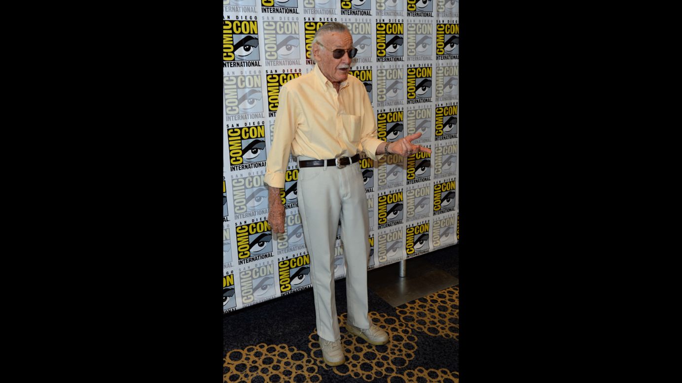 Comic book icon Stan Lee attends his "World of Heroes" YouTube channel panel at the Hilton San Diego Bayfront Hotel on Friday, July 19. Lee's "World of Heroes" is a channel for all things related to the hero lifestyle and enthusiast culture according to the <a href="http://www.youtube.com/user/worldofheroes" target="_blank" target="_blank">"World of Heroes" YouTube channel.</a>