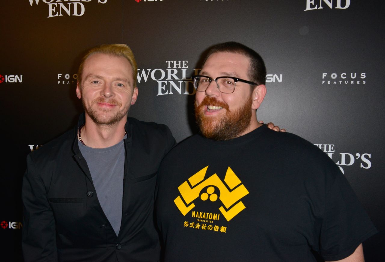 Writer/actor Simon Pegg, left and actor Nick Frost attend IGN And Focus Features Party Presented By The World's End at Float at Hard Rock Hotel San Diego on July 18. The Simon Pegg and Nick Frost trilogy ("Shaun of the Dead," "Hot Fuzz") comes to an end with the movie "The World's End" in theaters on August 23.