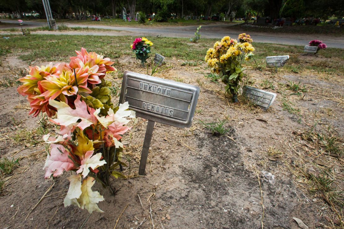 The graves of dozens of migrants who died trying to illegally cross the border are in Falfurrias, Texas. 
