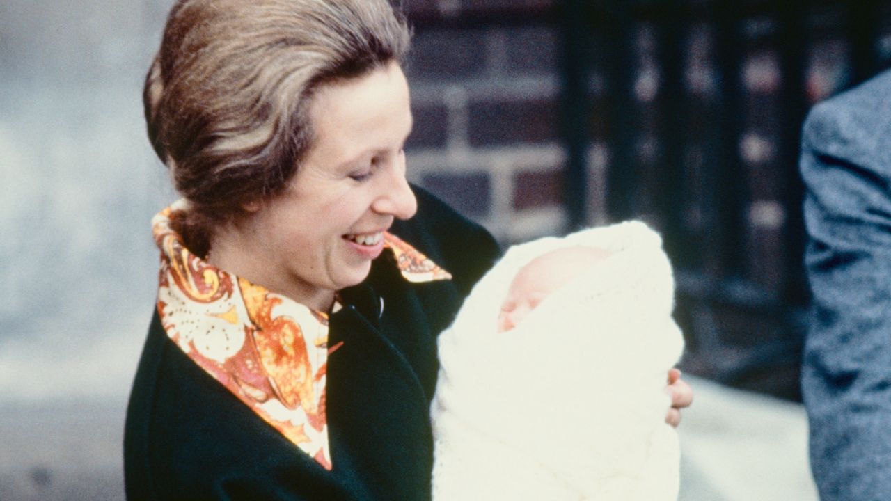 Princess Anne leaves St. Mary's Hospital in London with 3-day-old Zara Phillips in May 1981. Anne is the only daughter of Queen Elizabeth II and Prince Philip. She was married to Mark Phillips from 1973 to 1992.