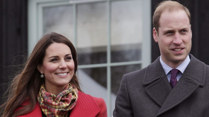 AYRSHIRE, UNITED KINGDOM - MARCH 05: Catherine, Countess of Strathearn and Prince William, Earl of Strathearn during a visit to Dumfries House on March 05, 2013 in Ayrshire, Scotland. The Duke and Duchess of Cambridge braved the bitter cold to attend the opening of an outdoor centre in Scotland today. The couple joined the Prince of Wales at Dumfries House in Ayrshire where Charles has led a regeneration project since 2007. Hundreds of locals and 600 members of youth groups including the Girl Guides and Scouts turned out for the official opening of the Tamar Manoukin Outdoor Centre. (Photo by Danny Lawson - WPA Pool/Getty Images)