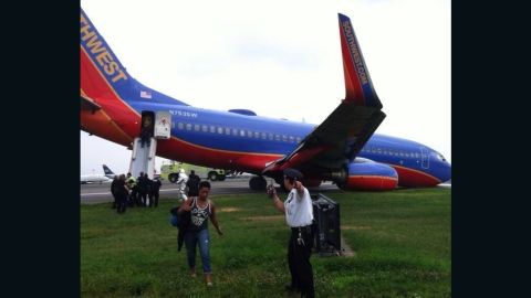 The landing gear of Southwest Airlines Flight 345 collapsed in New York on Monday, the FAA said