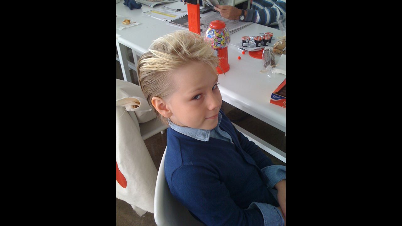 Jodi Nelson Call, who runs the "Pistols and Popcorn" blog sent this photo of her son, Roan, a fashion model.