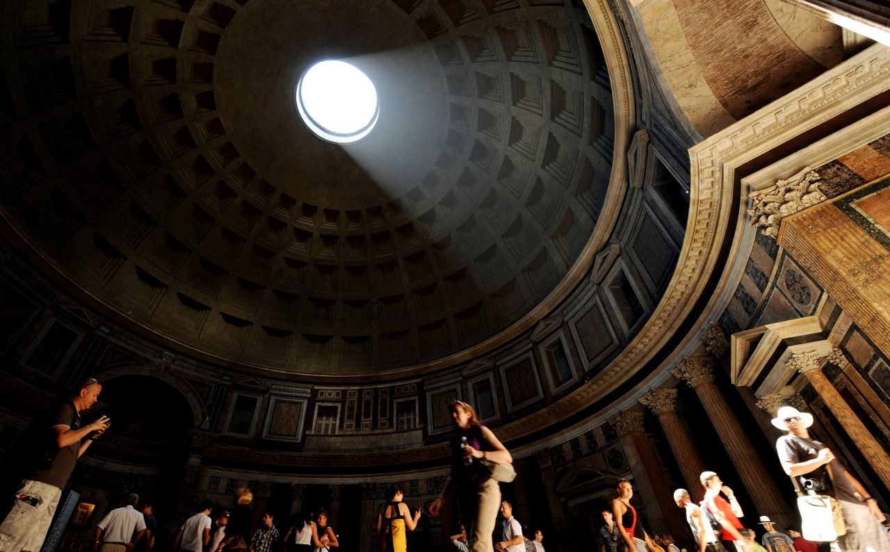 Rome's Pantheon has an unreinforced concrete dome -- the largest in the world. 