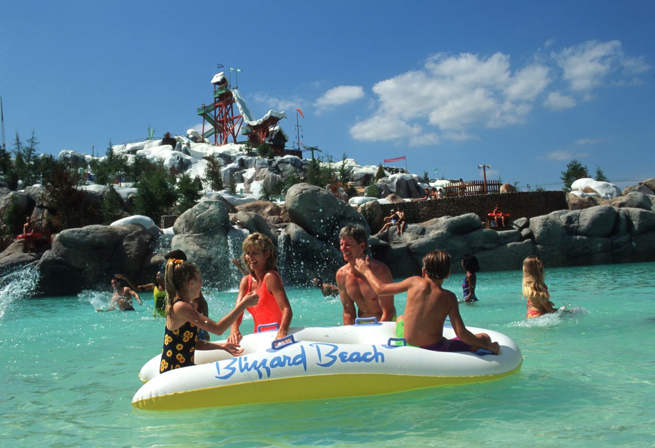Disney World's Blizzard Beach offers a ski resort theme in the middle of sunny Florida. "A lot of American water parks are centered around a theme," Palicki said, "particularly the Disney parks." The trend now "is different types of slide experiences and less on making them themed," he says. Blizzard Beach, which drew 1.9 million visitors in 2012, offers a thrilling waterslide, raft rides, a wave pool and a play area for small children. 