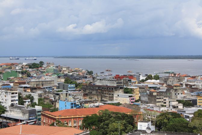 Manaus sits on the banks of the Rio Negro river, an important source of food and transportation.