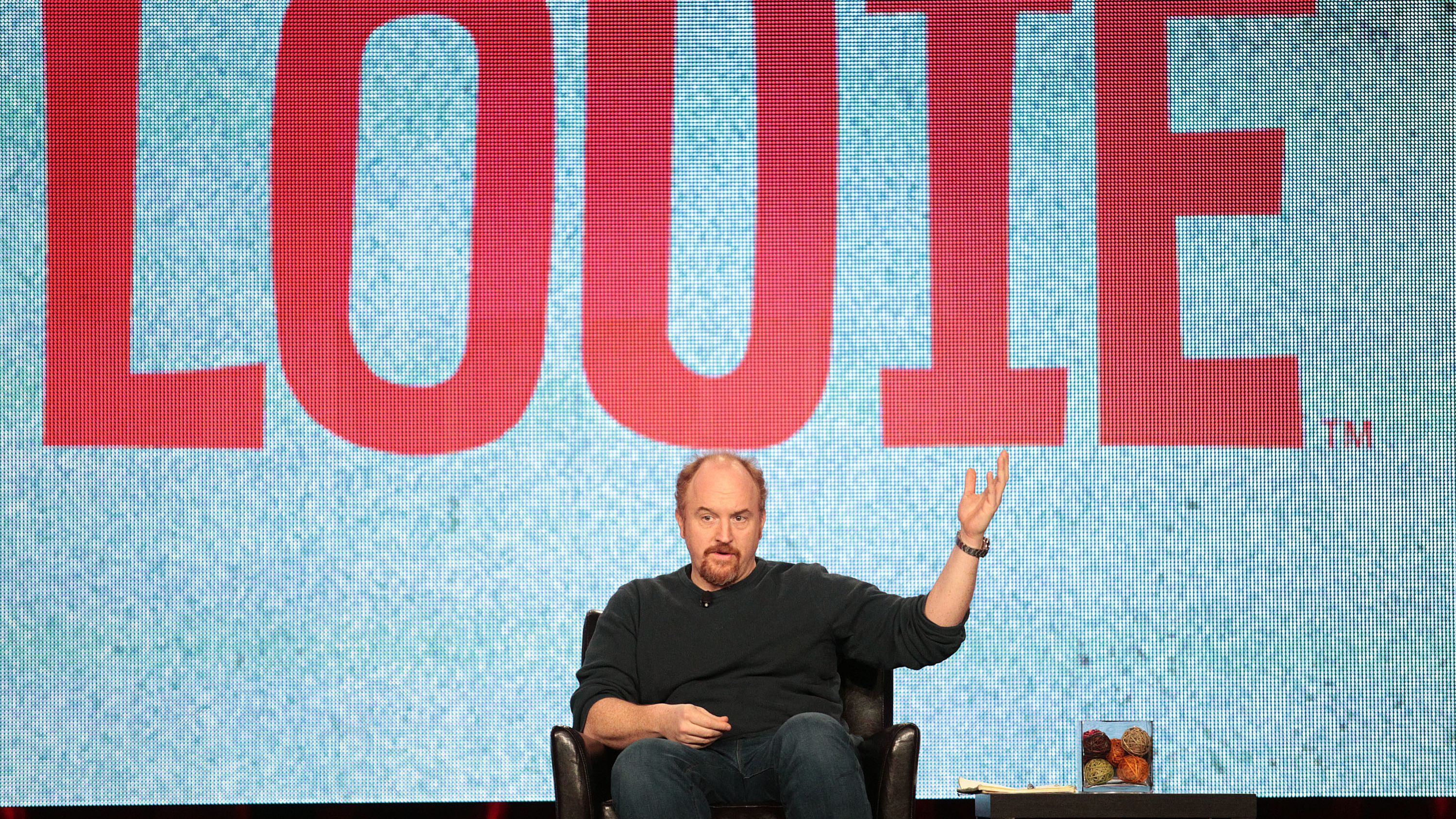Louis C.K. attends a press panel for his FX show "Louie" in January 2012. 