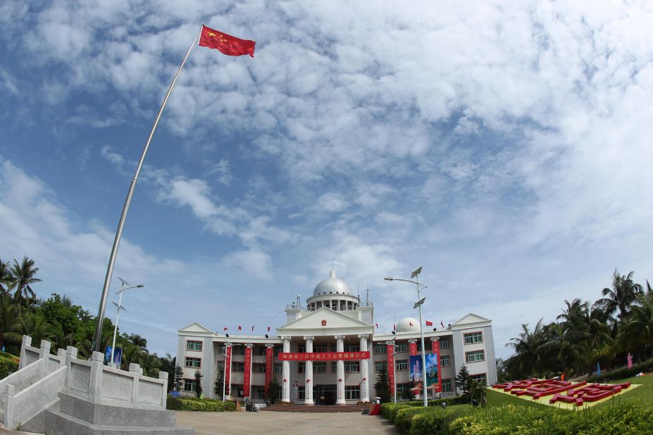 With a design reminiscent of the U.S. Capitol, this Chinese government house stands in the small new island city of Sansha in Hainan province.