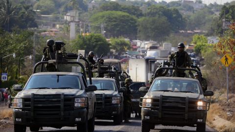 Mexican troops have taken control of a key port in Mexico (file photo)