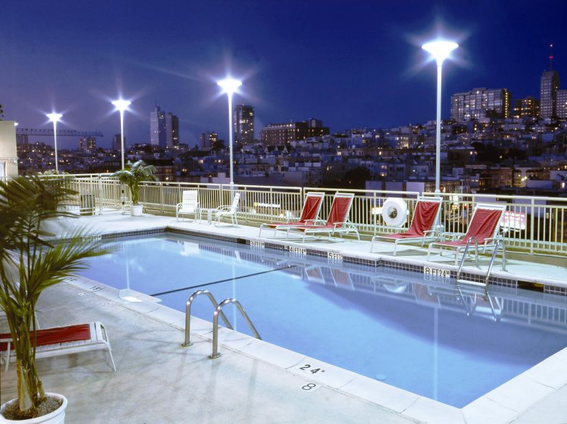 Holiday Inn won top honors in the "midscale full service" category for the third year in a row. Shown here is the swimming pool at the Holiday Inn San Francisco Golden Gateway.