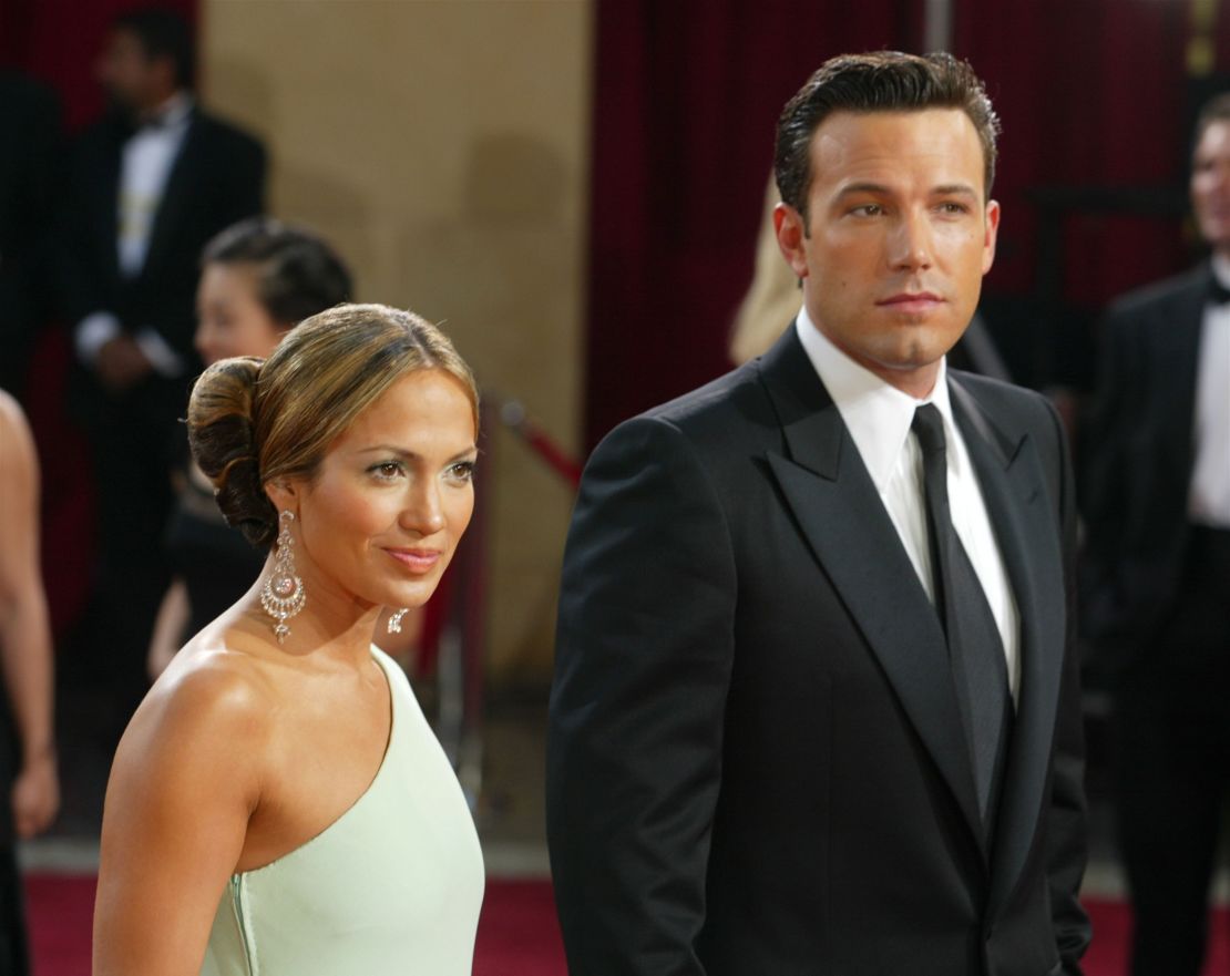 Ben Affleck and Jennifer Lopez at the Academy Awards in 2003.
