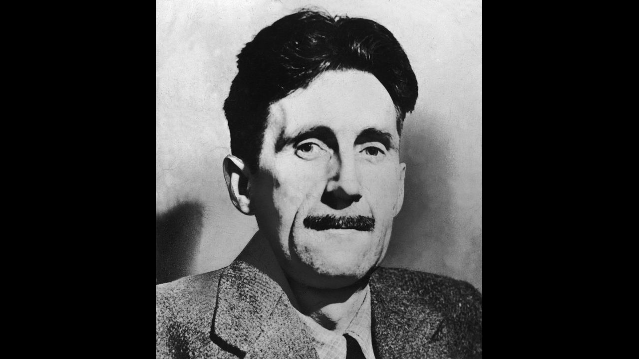 George Orwell: OK, actually his name is Eric Arthur Blair, but he published one of the more famous dystopian novels,"1984," under his pen name, so we'll give it to him.