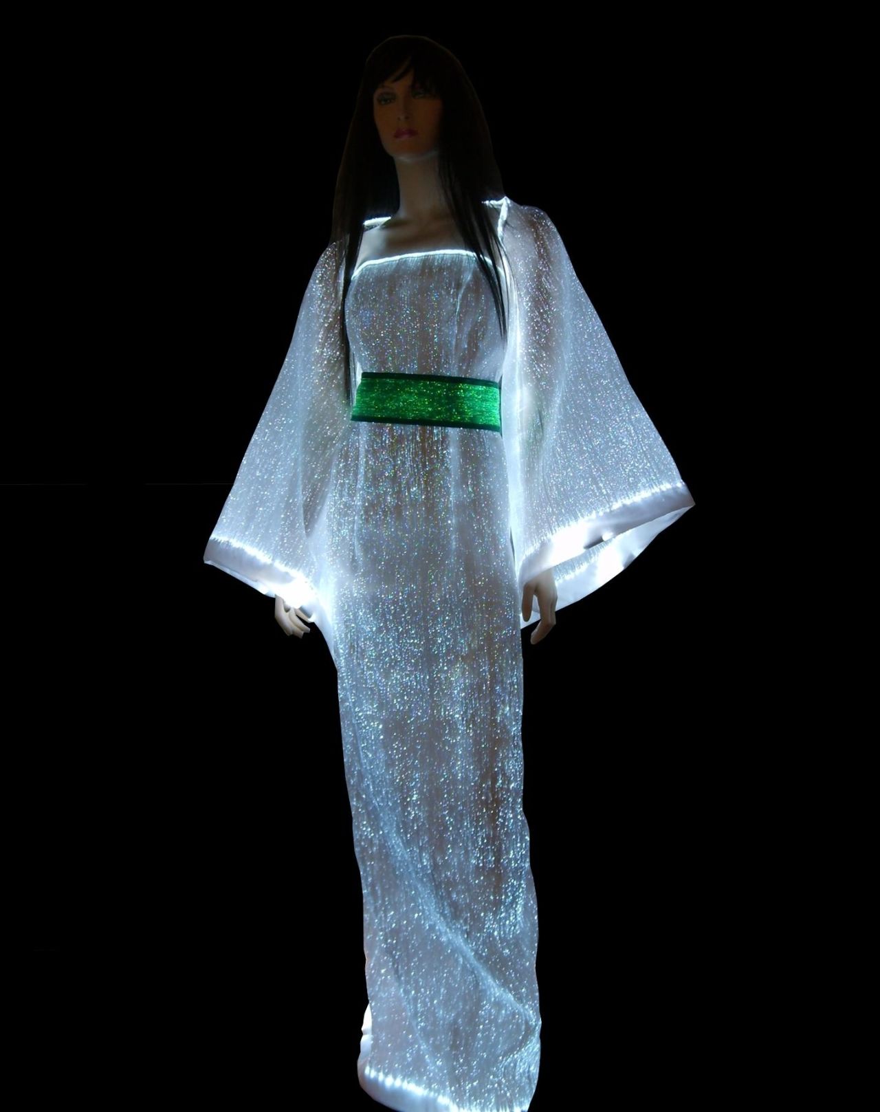 Glow in the dark with the <a href="http://www.lumigram.com/catalog/product_info.php?products_id=112" target="_blank" target="_blank">LumiDress.</a> Made up of ultra-thin optical fibers woven together with other synthetic fiber this dress will light up the night. 