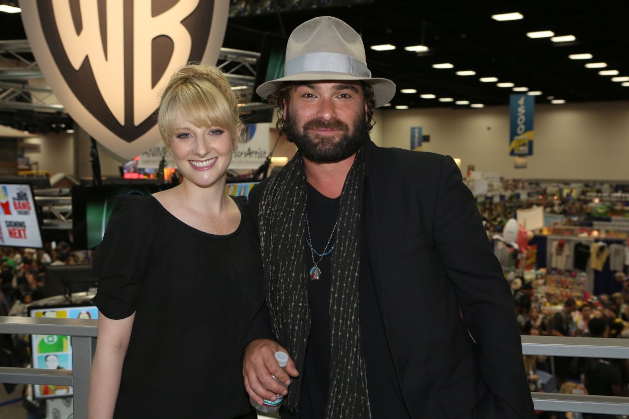 "The Big Bang Theory" stars Melissa Rauch and Johnny Galecki atop the Warner Bros. booth at Comic-Con. Running from Wednesday through Sunday, July 21, the event floods the San Diego Convention Center with more than 100,000 attendees as they shuffle between panels promising exclusive previews and answers to fans' burning questions. <a href="http://www.cnn.com/2013/07/18/us/gallery/comic-con-2013/index.html" target="_blank">See more sights from Comic Con 2013</a>.