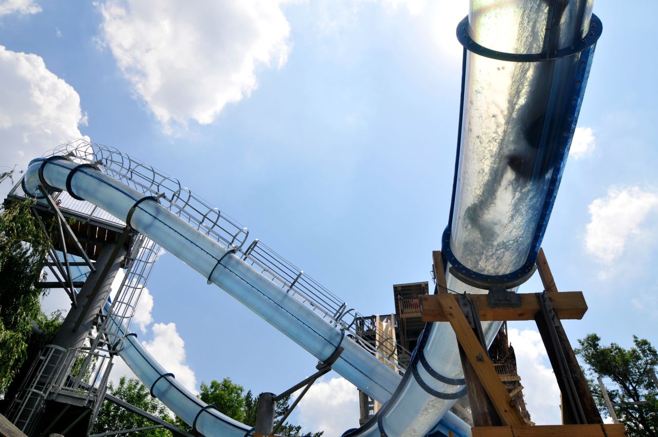 The Scorpion's Tail at Noah's Ark was North America's first looping water slide when it debuted in 2010, says Amy Muller, marketing director at the Wisconsin park. "Sometimes it's really hot out, and if you want to ride a roller coaster, sure, that's fun, but to be on a water ride that gives you as much of a thrill as being on a roller coaster -- why not?" 
