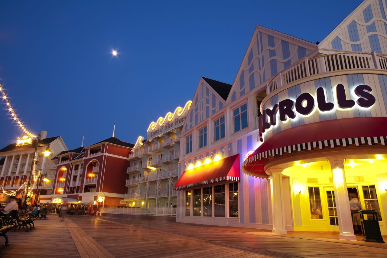 Nobody welcomes guests like Disney. Resort guests can enjoy a classic boardwalk even though there's no ocean in sight.
