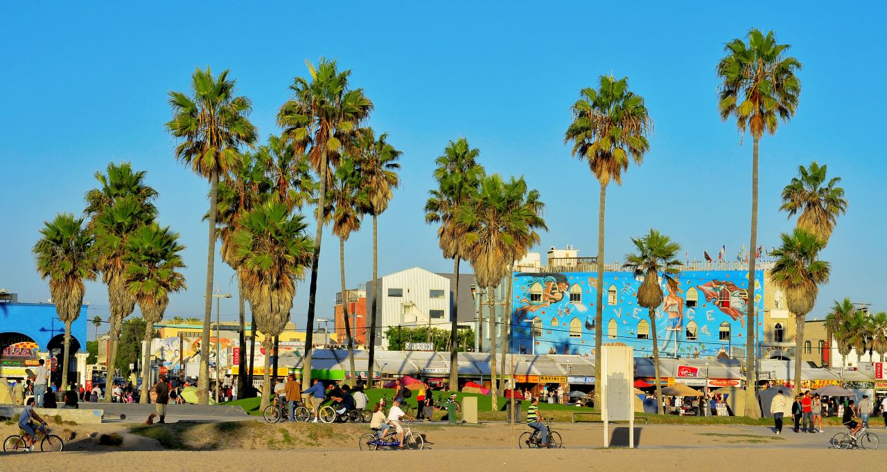 The boardwalk at Venice Beach is officially named Ocean Front Walk, but nobody calls it that. 