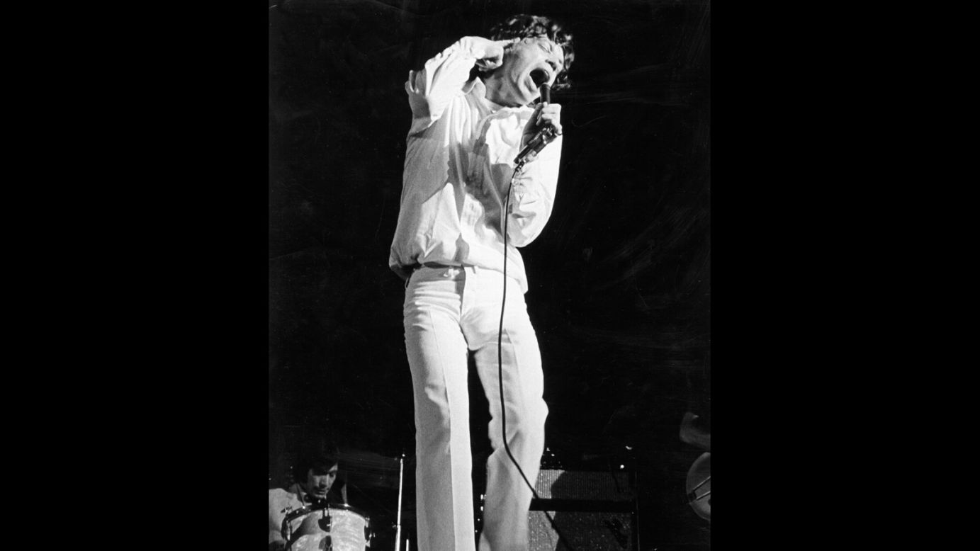 Jagger's preference for a slim-cut trouser makes sense when you consider the era in which he became famous. Seen here in 1966, the rocker's trousers were also a sign of the times. 
