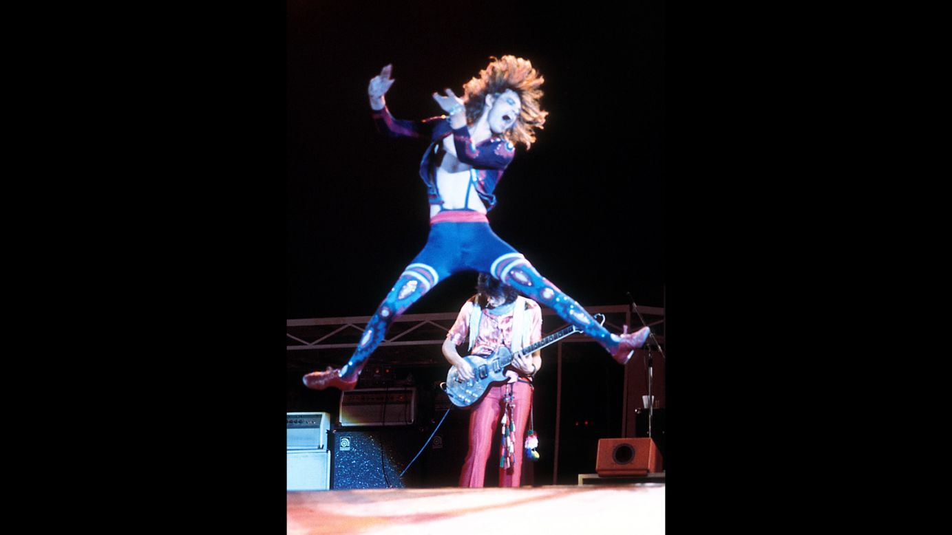 At times, like this performance in 1976, the Rolling Stones front man wore a costume so theatrical it was like a show unto itself. 