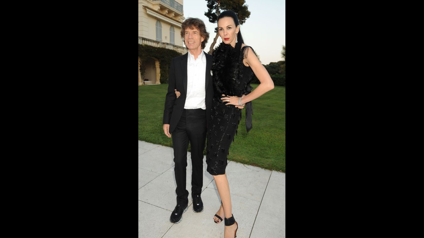 Jagger is known for his love of fashionable women, and he does his best to look just as chic. Here, the artist attends amfAR's Cinema Against AIDS 2010 benefit gala with girlfriend L'Wren Scott. 