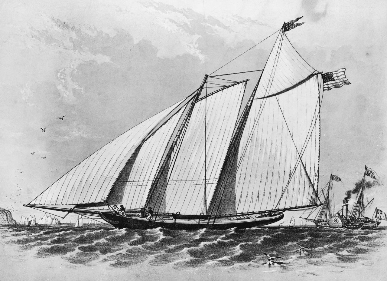 Today's lightweight designs are a long way from the hefty vessels that competed in the first race in 1851. Britain's Royal Yacht Squadron was left red-faced after the 30-meter schooner "America" defeated all 15 of its boats in a regatta around Southern England. The trophy then took pride of place in the New York Yacht Club and the competition was named as none other than the "America's Cup."
