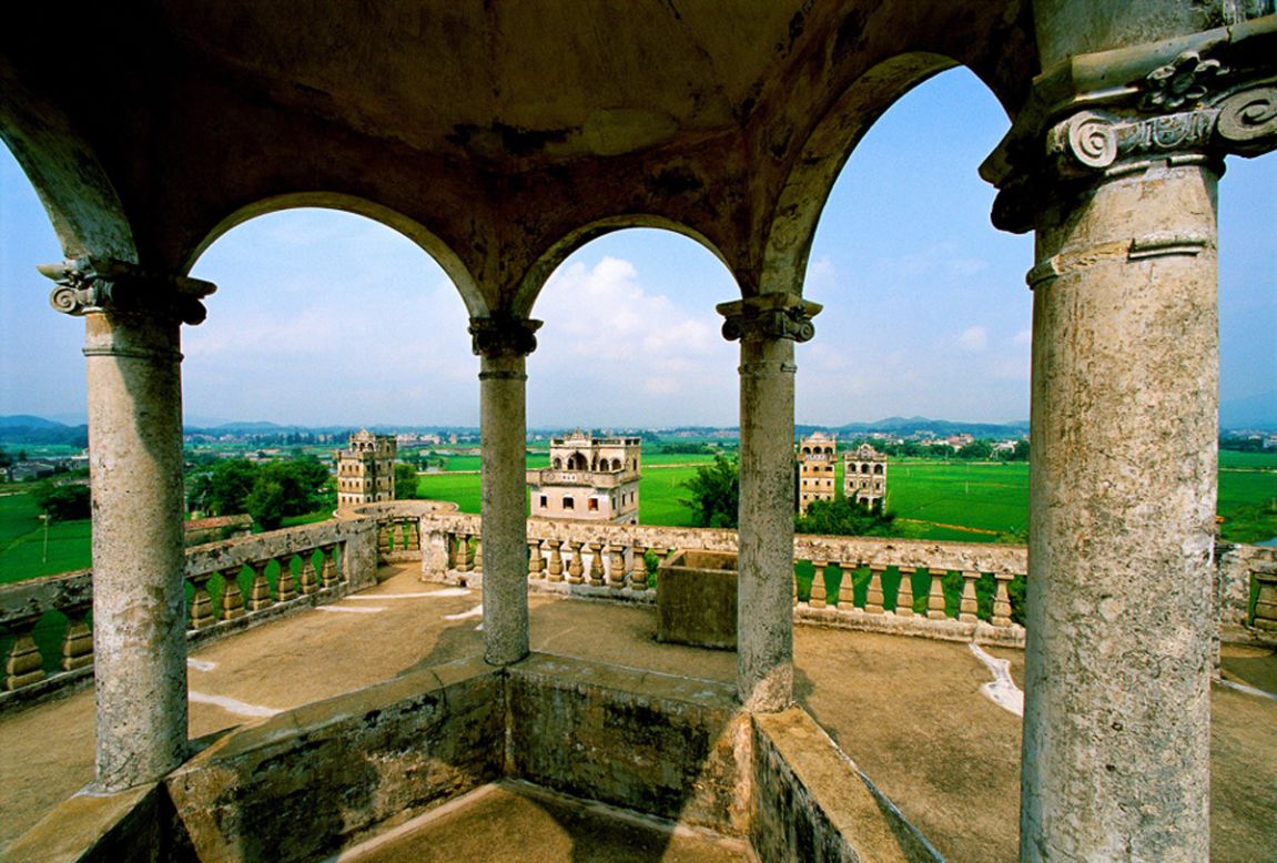 <strong>Fortress Towers, Kaiping, Guangdong: </strong>Erected mostly in the early 20th century, these fortress towers were built as a display of wealth by well-traveled Kaipingers, who brought home many architectural styles, including Islamic, Roman and even ancient Greek.<br />