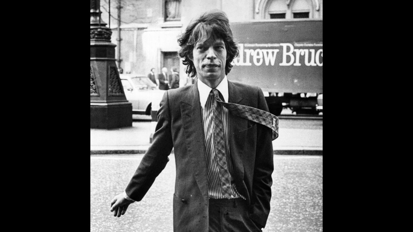 Jagger arrives at a London court in 1979 to go over his divorce settlement with Bianca. They were married for nine years.
