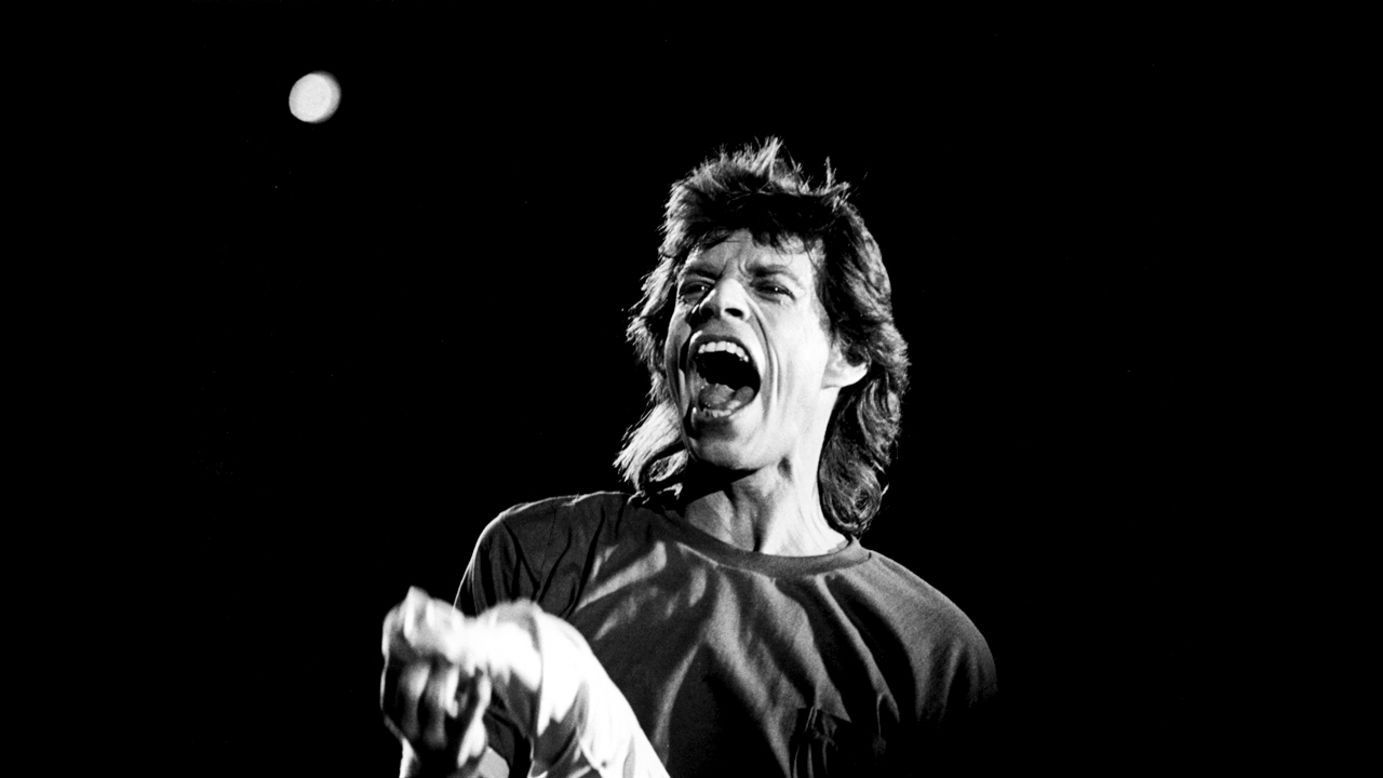 Jagger performs at Live Aid in Philadelphia on July 13, 1985.